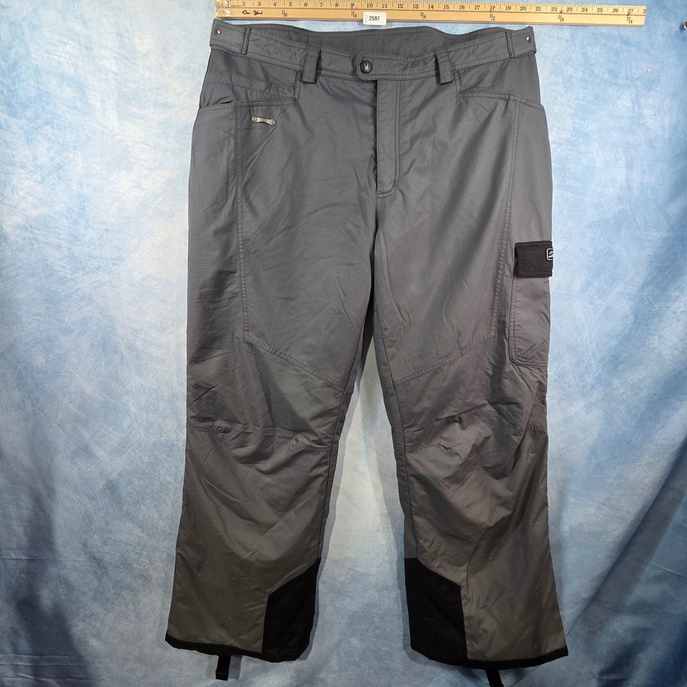 Spyder Mens Thinsulate Insulated Ski Pants Gray XTL Cargo Snow Pants Size 56/XXO